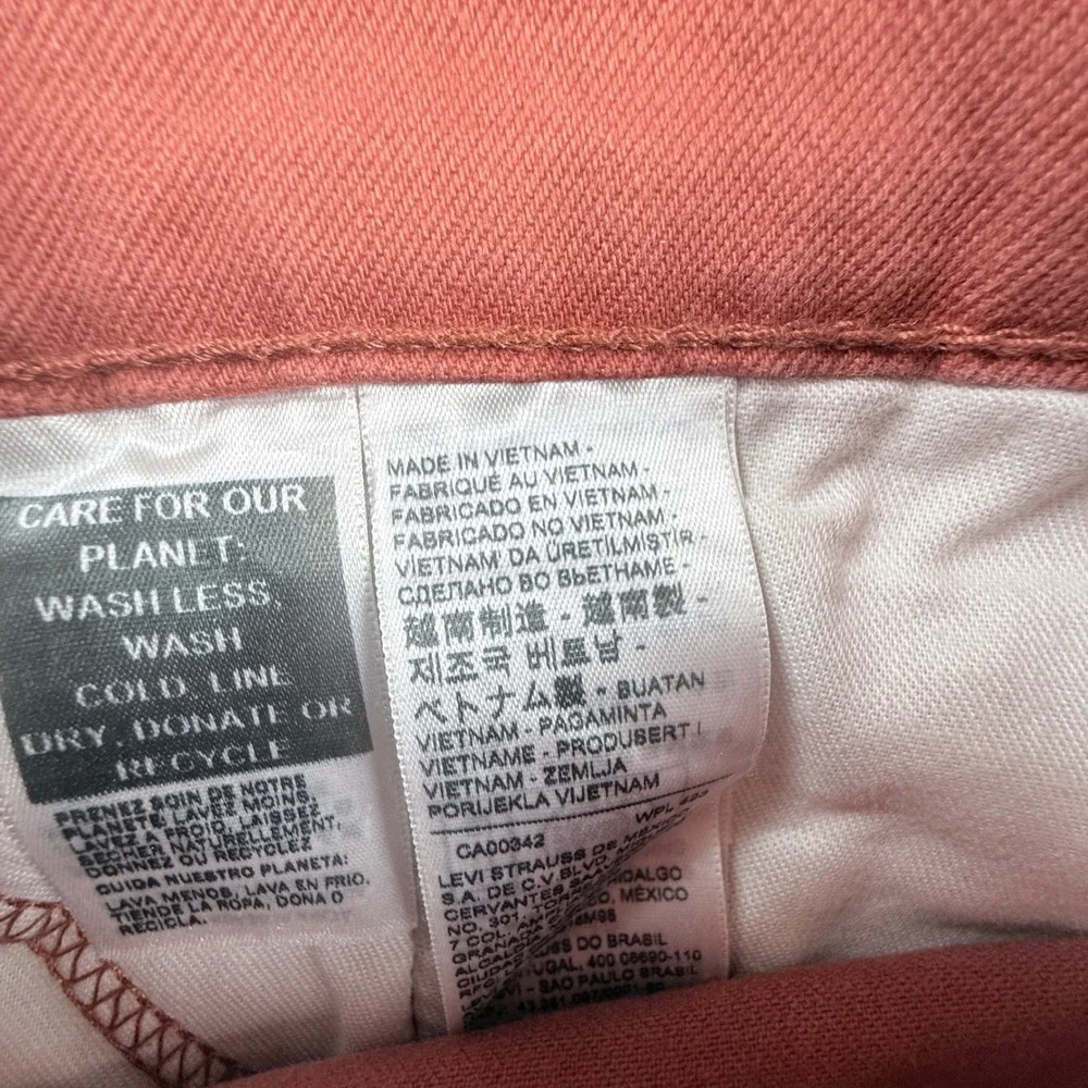 Levi's 511 Slim Jeans Mens 36x30 Pink NWT Stretch Denim Pants 04511-6090